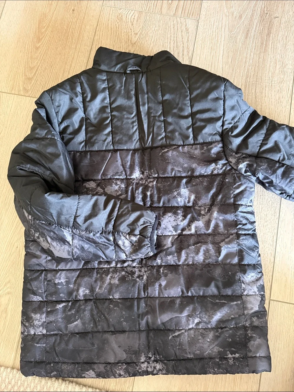 Gerry Weber Kids Black Puffer Jacket with Blue Zipper
